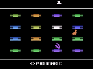 Quick Step title screen for Atari 2600
